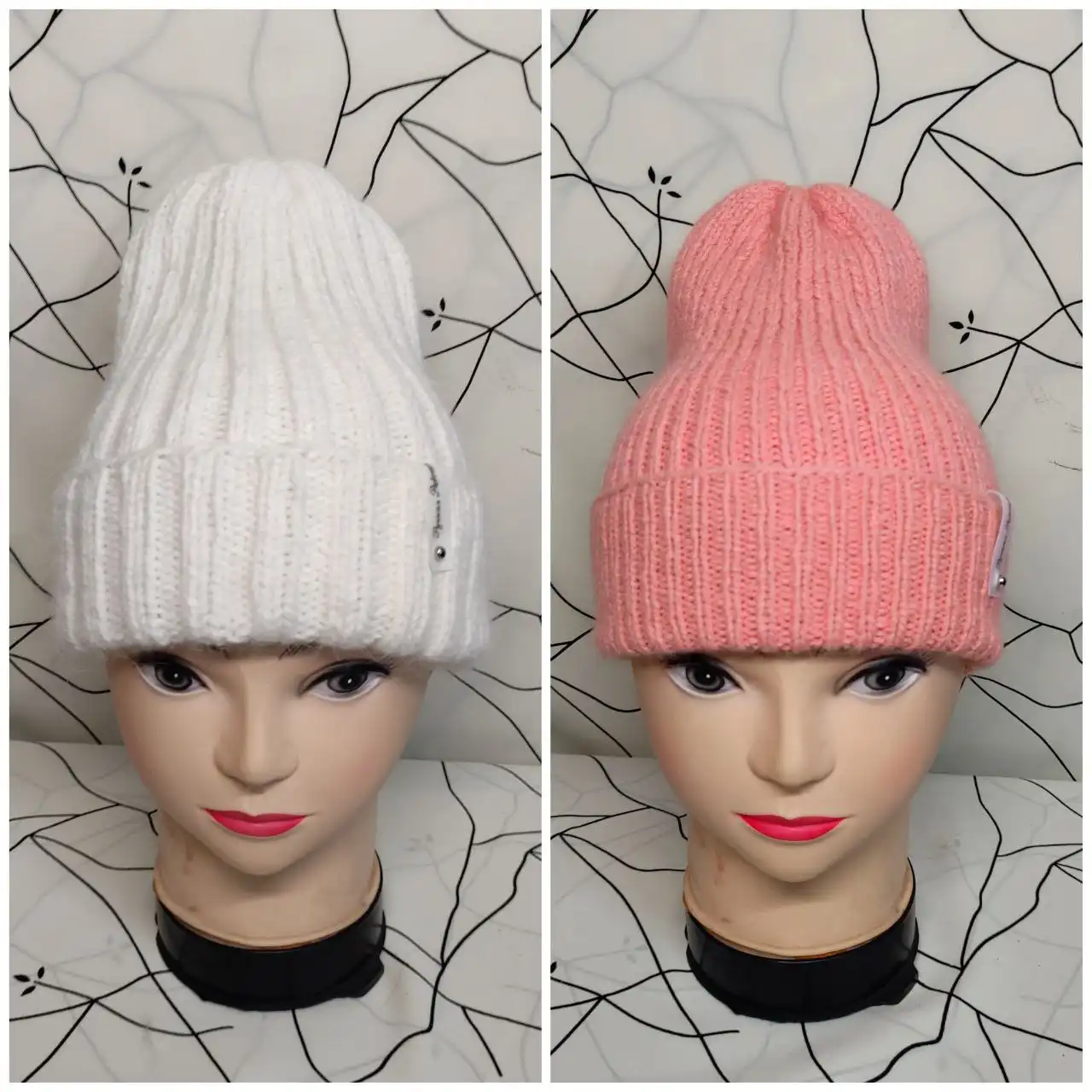 Вязаные шапки тыква