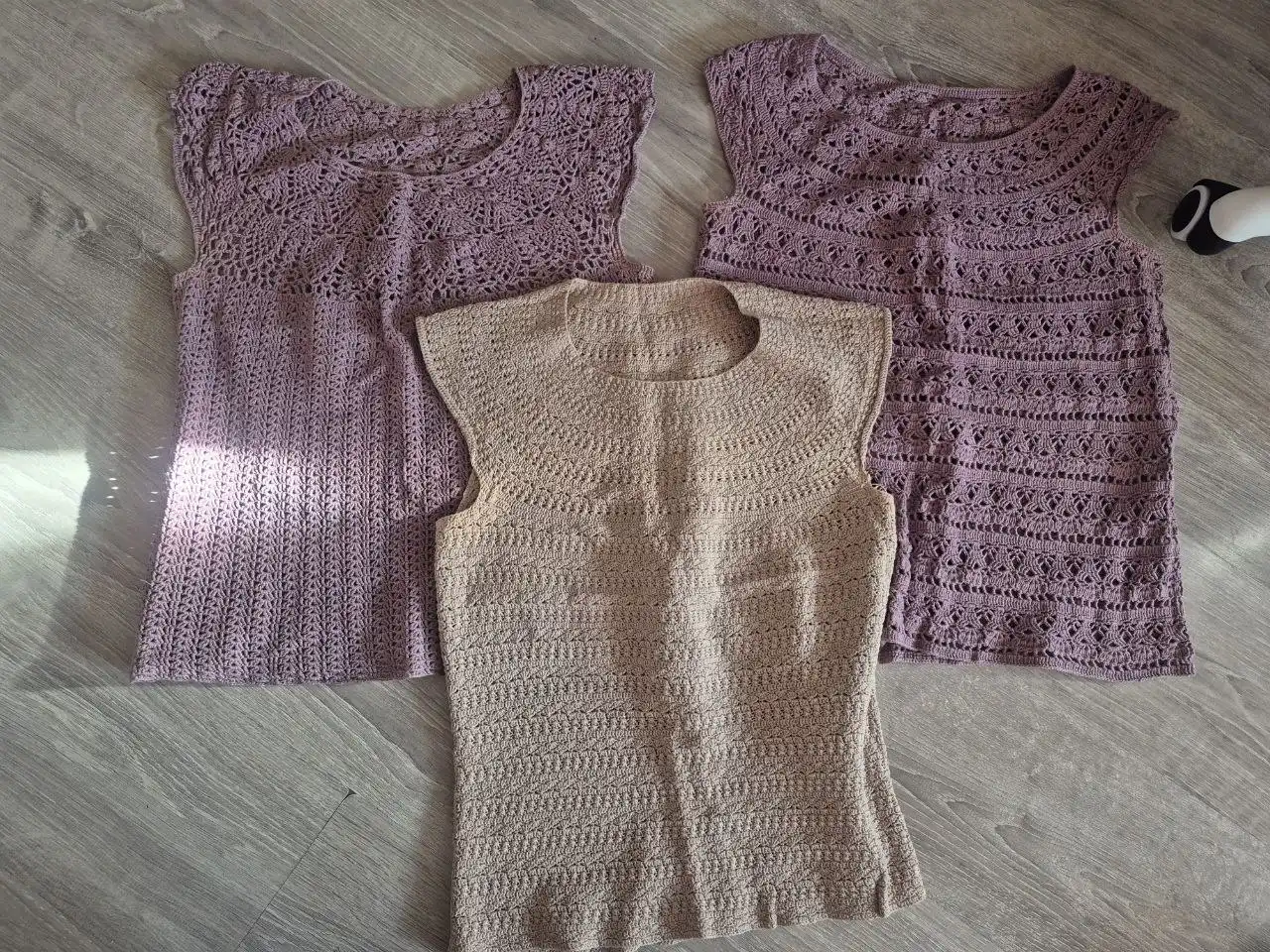 Кофточки ручной работы из хлопковой пряжи