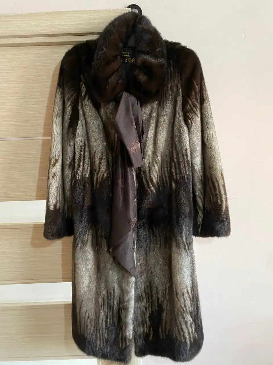 Женское полупальто из меха норки