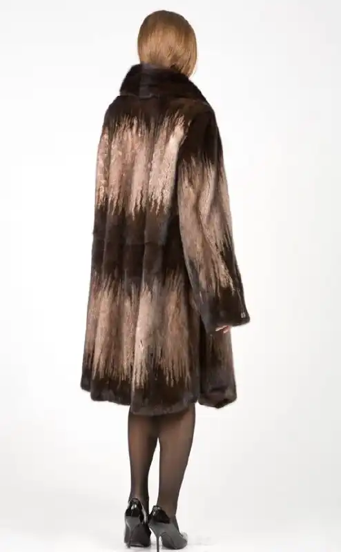 Женское полупальто из меха норки