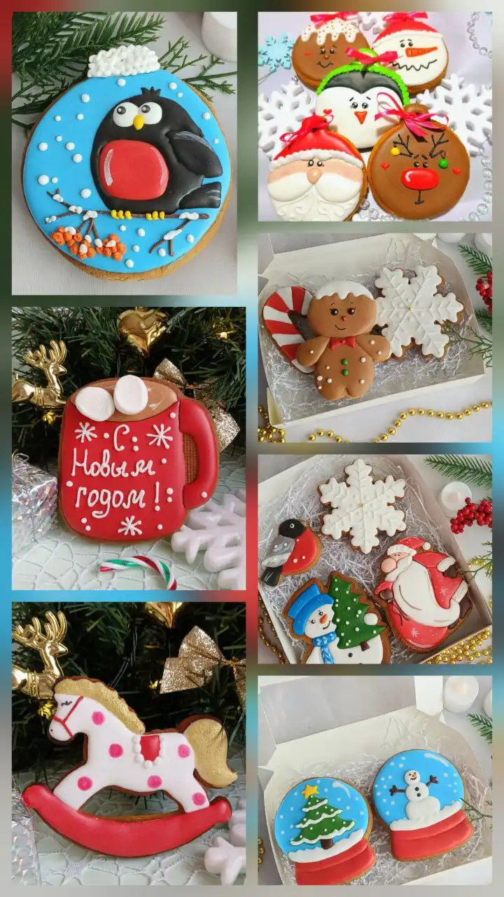 Ручные имбирно-медовые пряники к Новому году