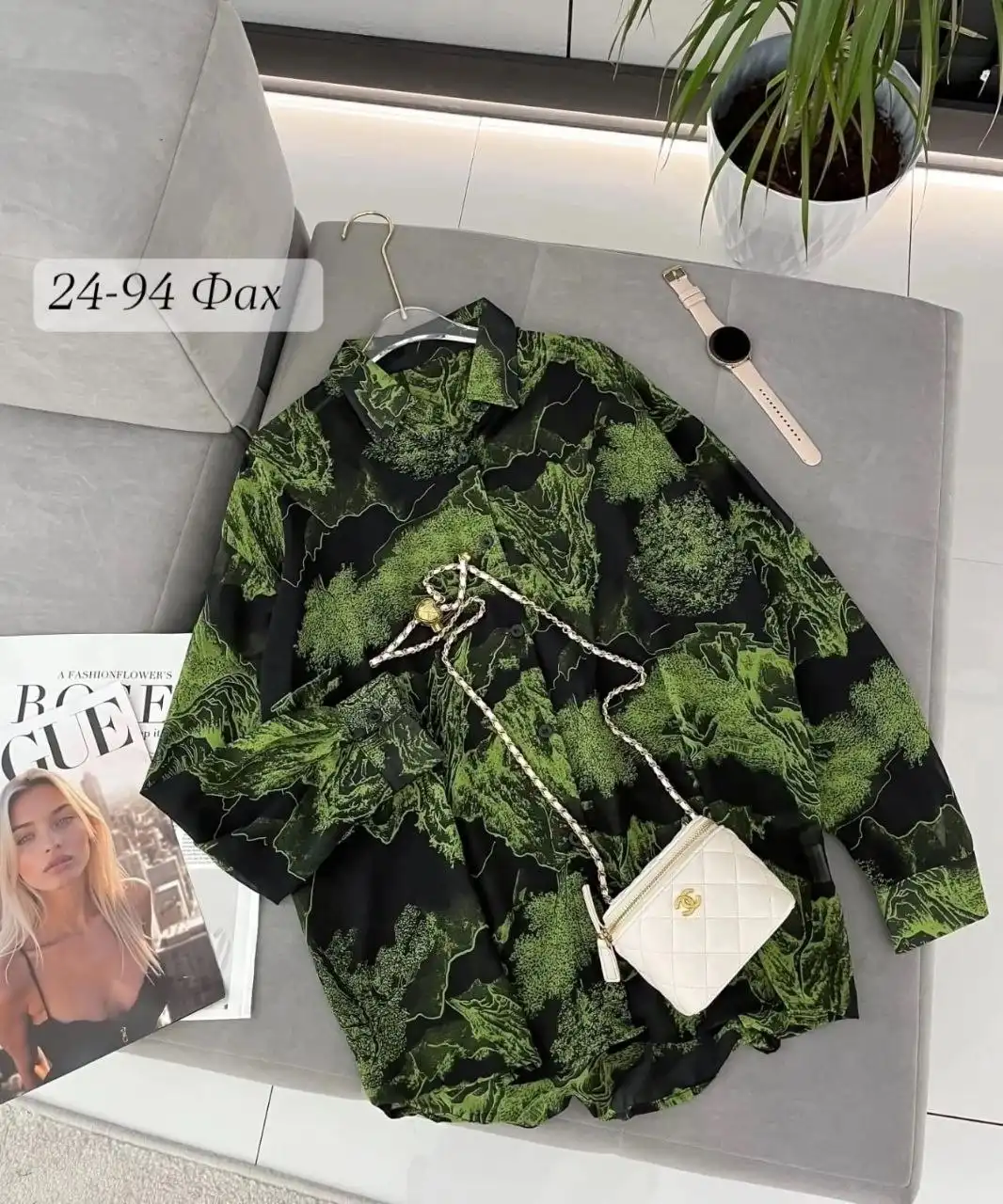 Черно-зелёная и чёрно-белая оверсайз одежда размер 48-50