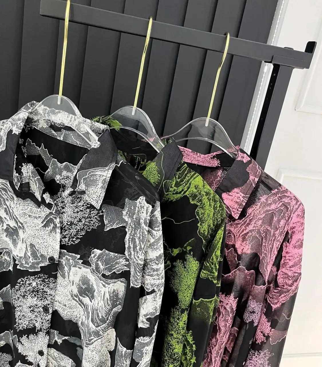 Черно-зелёная и чёрно-белая оверсайз одежда размер 48-50