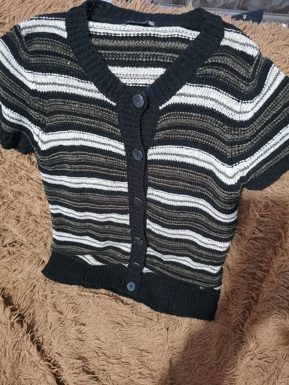 Удлиненный кардиган с коротким рукавом - Кардиганы (Одежда) в Чита