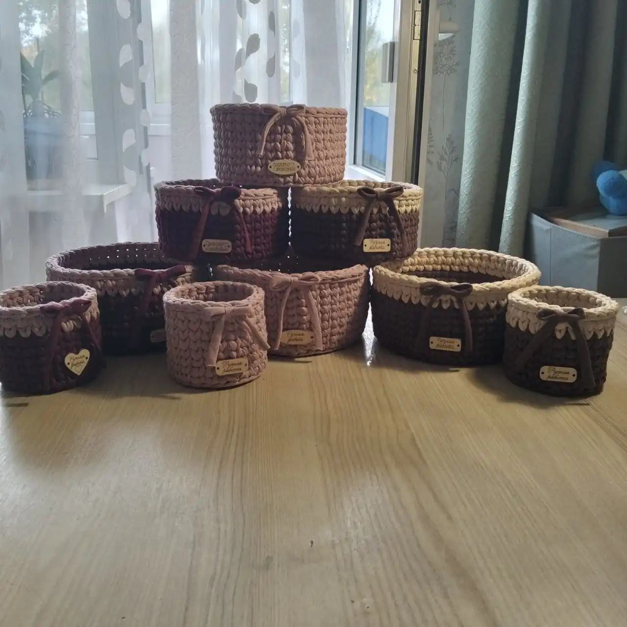 Трикотажные корзинки ручной работы - Хэндмейд (Барахолка) в Чита