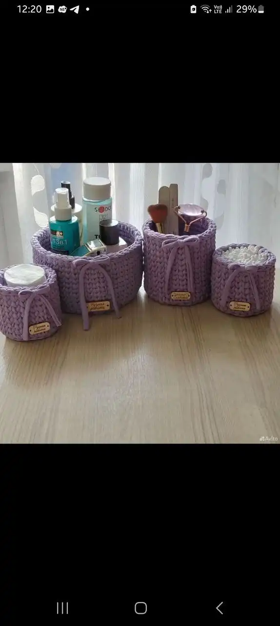 Трикотажные корзинки ручной работы - Хэндмейд (Барахолка) в Чита