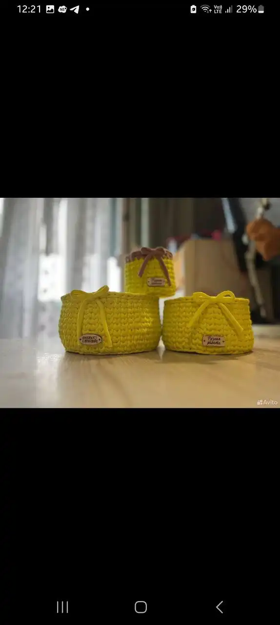 Трикотажные корзинки ручной работы - Хэндмейд (Барахолка) в Чита