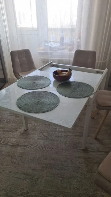 Продам стеклянный раздвижной стол - Ворота в Чита