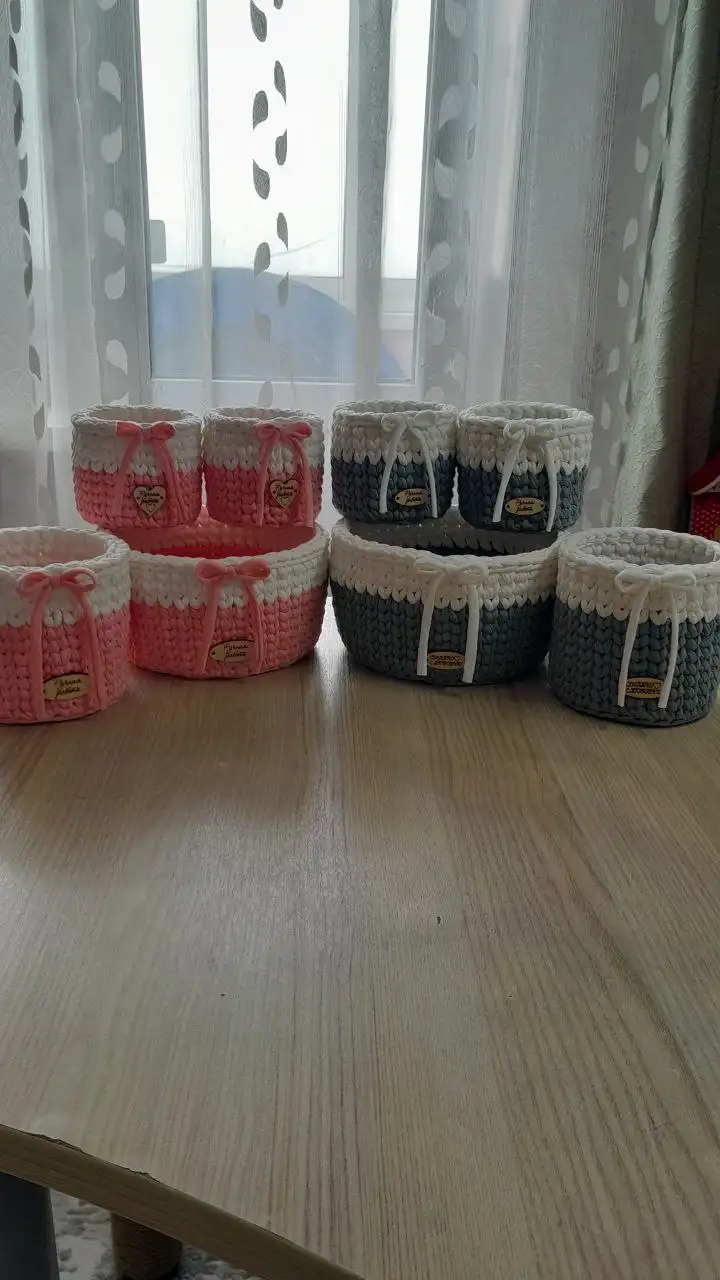 Трикотажные корзинки ручной работы - Рукоделие (Хобби и отдых) в Чита