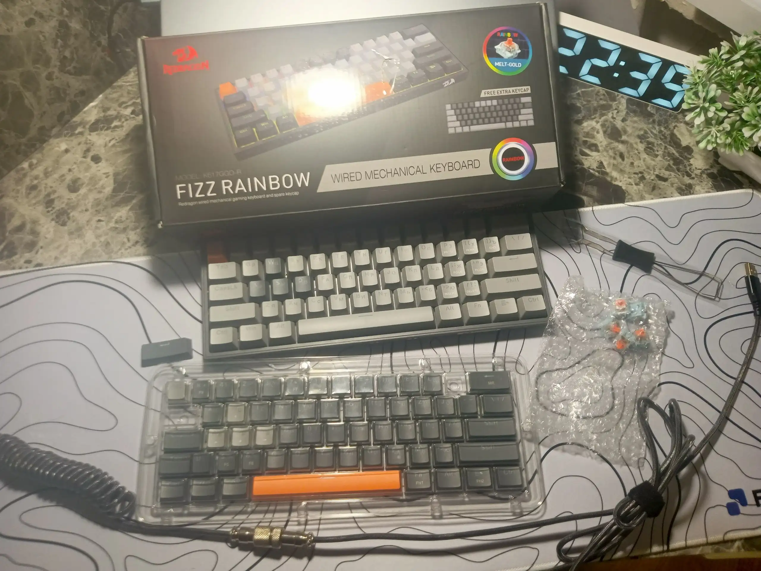 Клавиатура механическая Redragon K617GGO-R - Компьютерная периферия (Электроника) в Чита