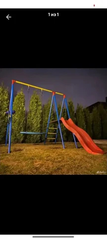 Детские уличные качели с горкой - Электротранспорт в Чита