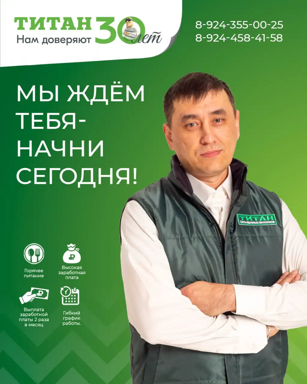 Вакансии: водитель, электрик, охранник, уборщица