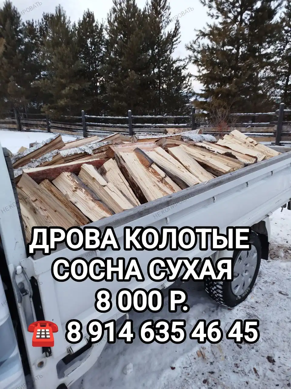 Продажа колотых сухих дров из сосны