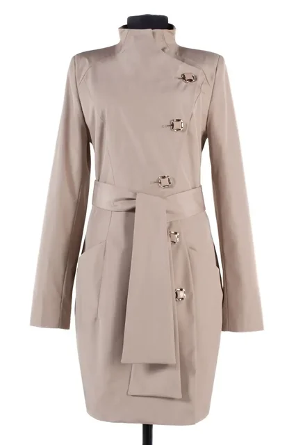 Женский плащ с поясом темно-бежевый 44-46 размер - Костюмы в Красноярск