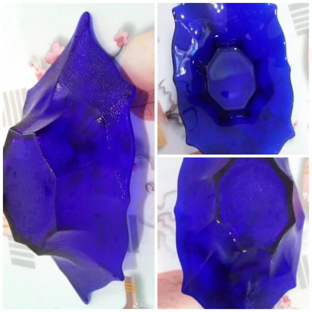 Ваза из цветного стекла - Декор (Барахолка) в Красноярск