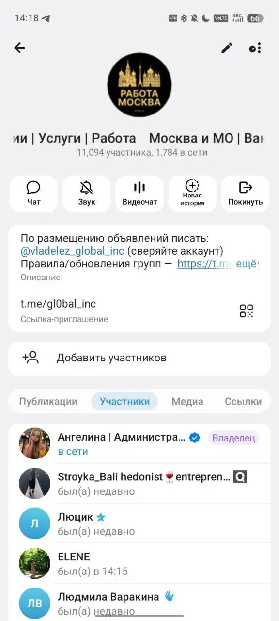 Продажа Telegram чата "ВЕТЛУЖАНКА" - Telegram каналы и чаты (Готовый бизнес и оборудование) в Красноярск