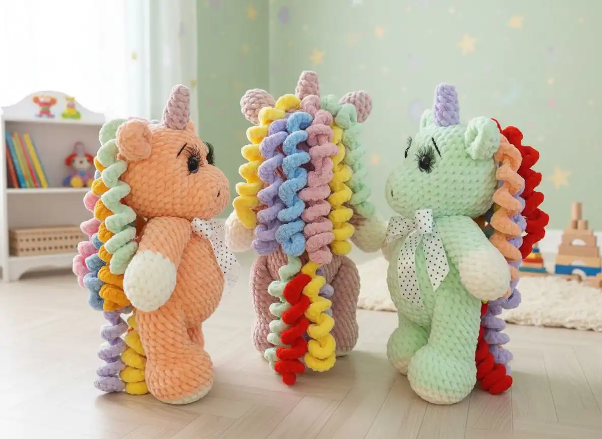 Плюшевые единороги с кудряшками - Игрушки (Хобби и отдых) в Братск