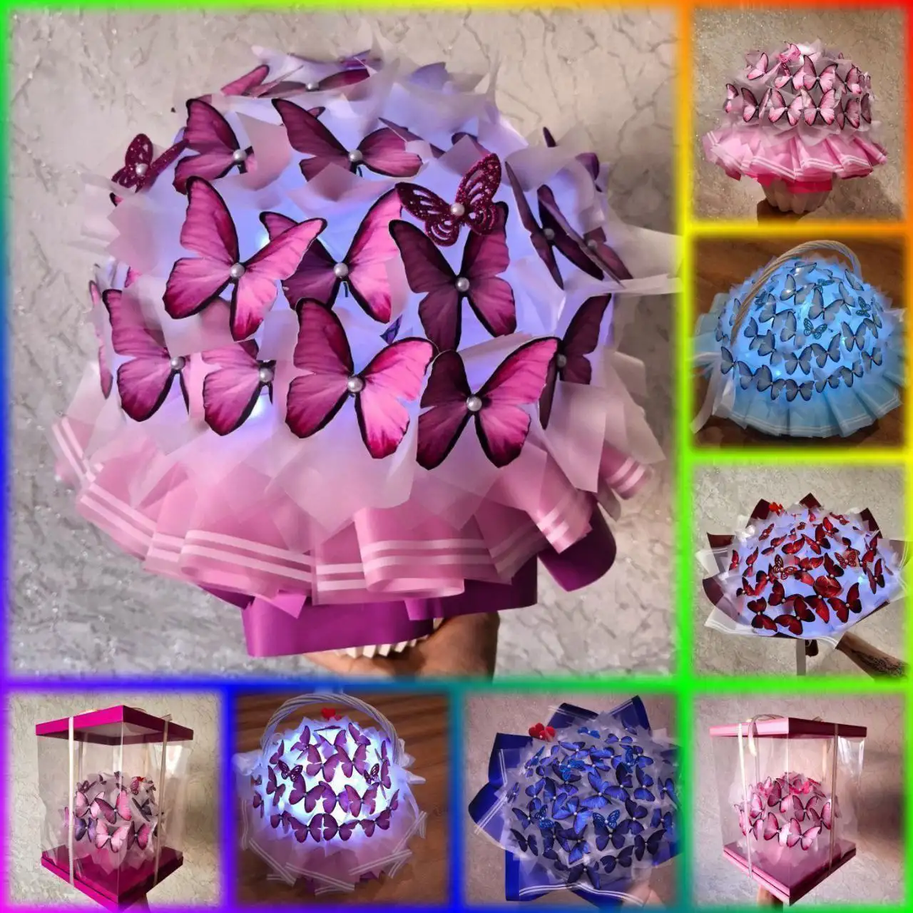 Светящийся букет из бабочек с подсветкой - Подарки (Хобби и отдых) в Братск