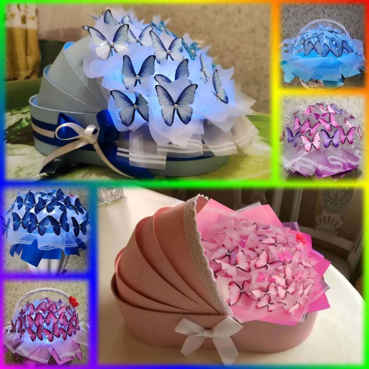 Светящийся букет из бабочек с подсветкой - Подарки (Хобби и отдых) в Братск