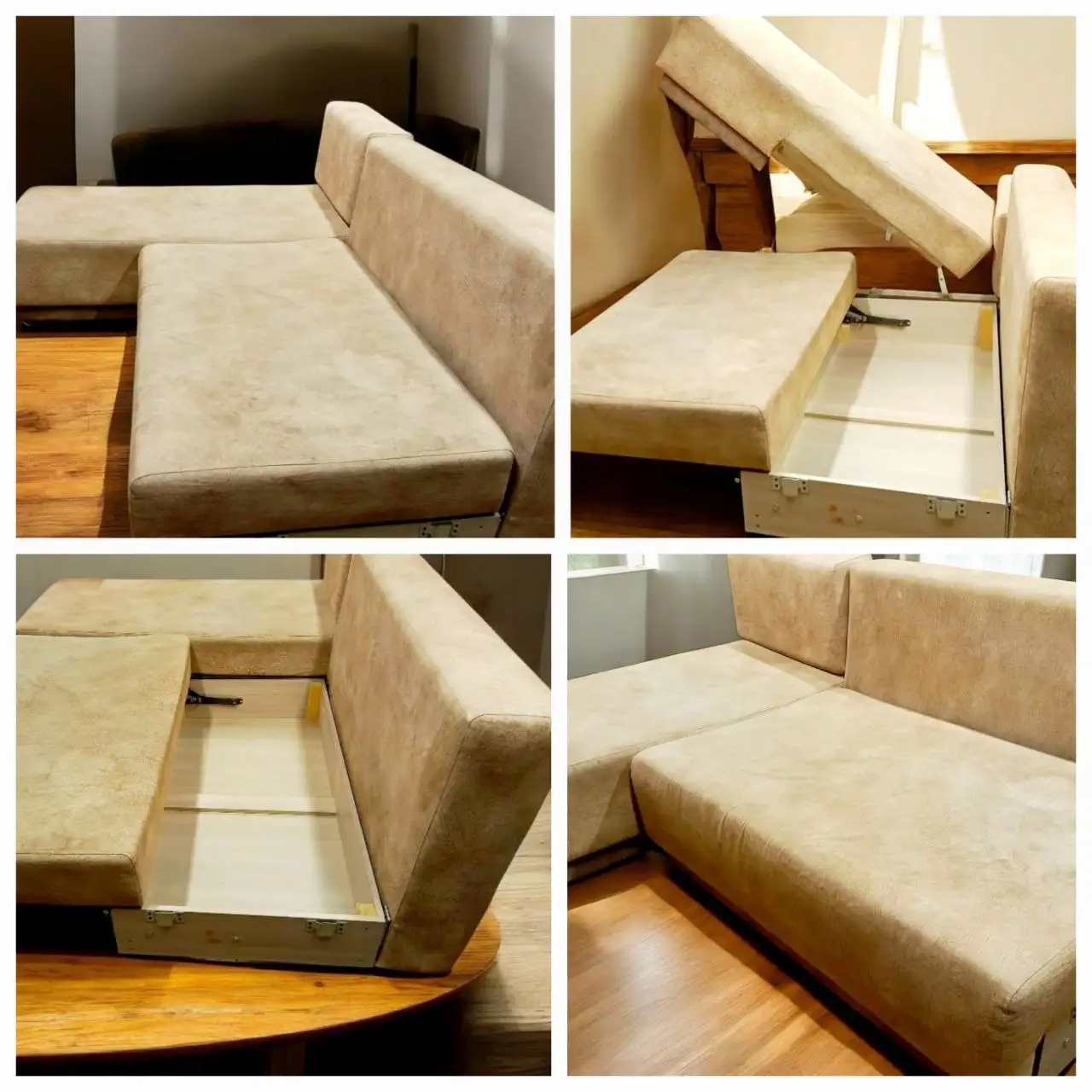 Продается угловой диван из светло-коричневого микровелюра - Мебель (Для дома и дачи) в Братск