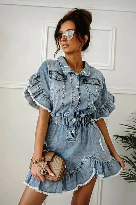 Джинсовые платья разных размеров - Женская одежда (Одежда) в Братск