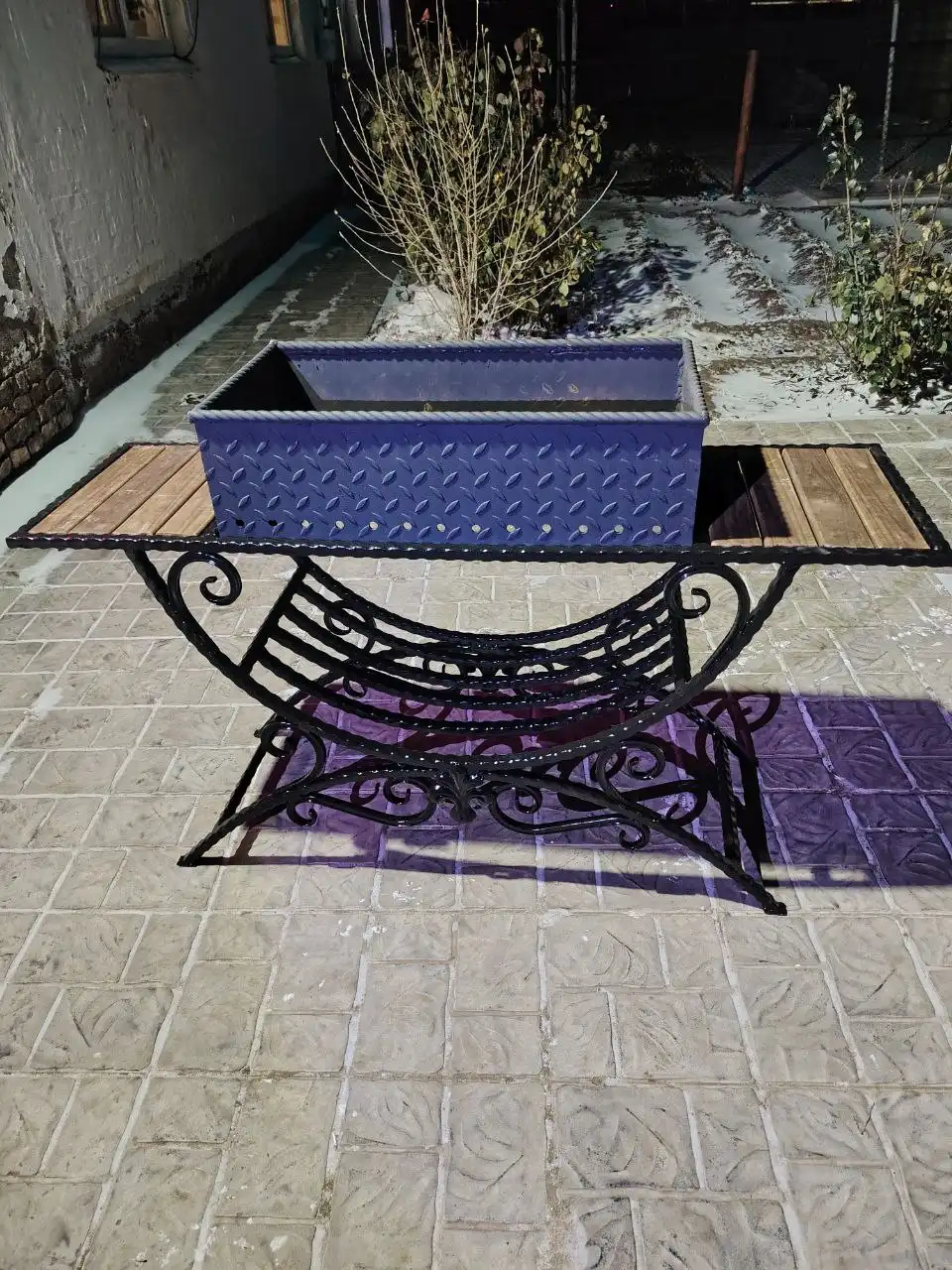 Мангал металлический тройка рифленый с термо-липой