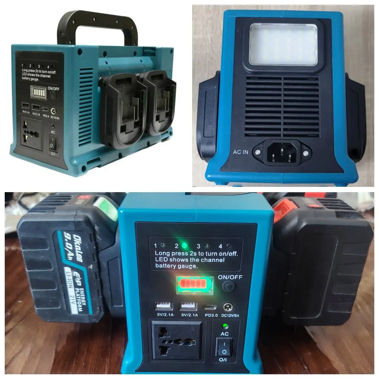 Зарядное устройство-инвертор Makita для 4 аккумуляторов - Зарядные устройства (Электроника) в Энгельс