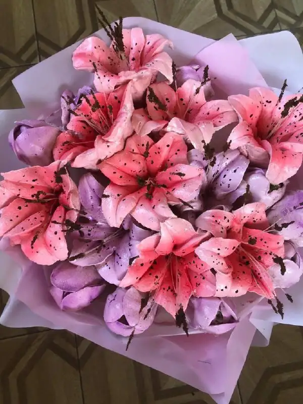 Зефирные букеты на джеме малина на 8 марта - Рукоделие (Хобби и отдых) в Энгельс