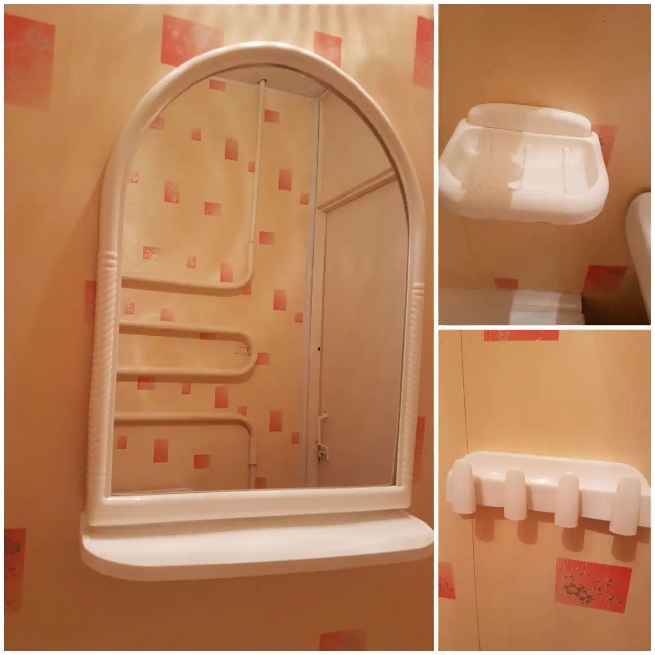 Продажа зеркала в ванну с полочкой и аксессуарами