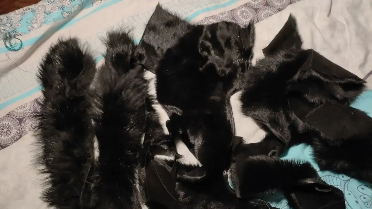 Меховые остатки для поделок