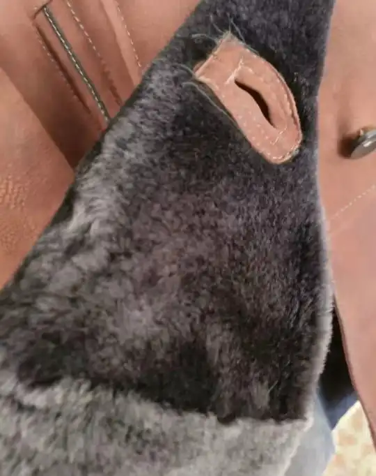 Женская дублёнка из натуральной кожи и меха овчины