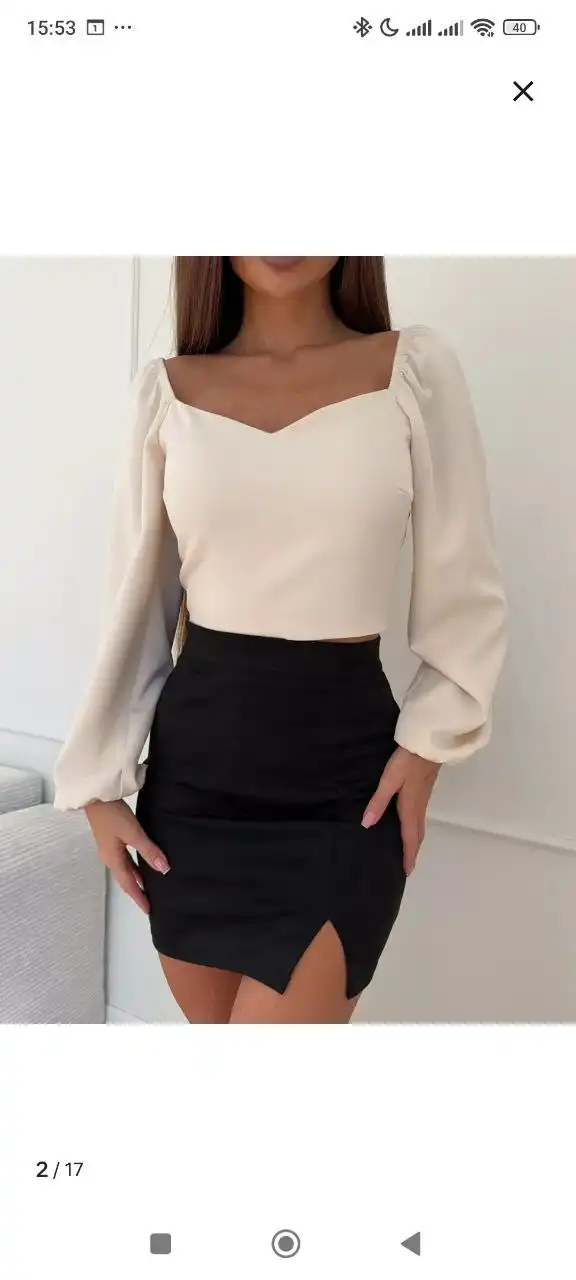 Юбка замшевая черная мини с разрезом, размер 44