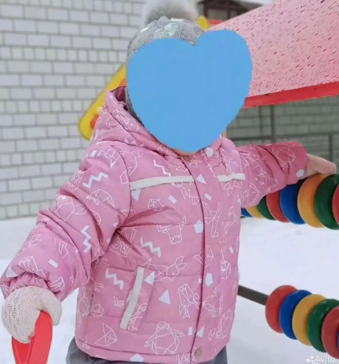 Зимняя куртка на флисовой подкладке рост 80