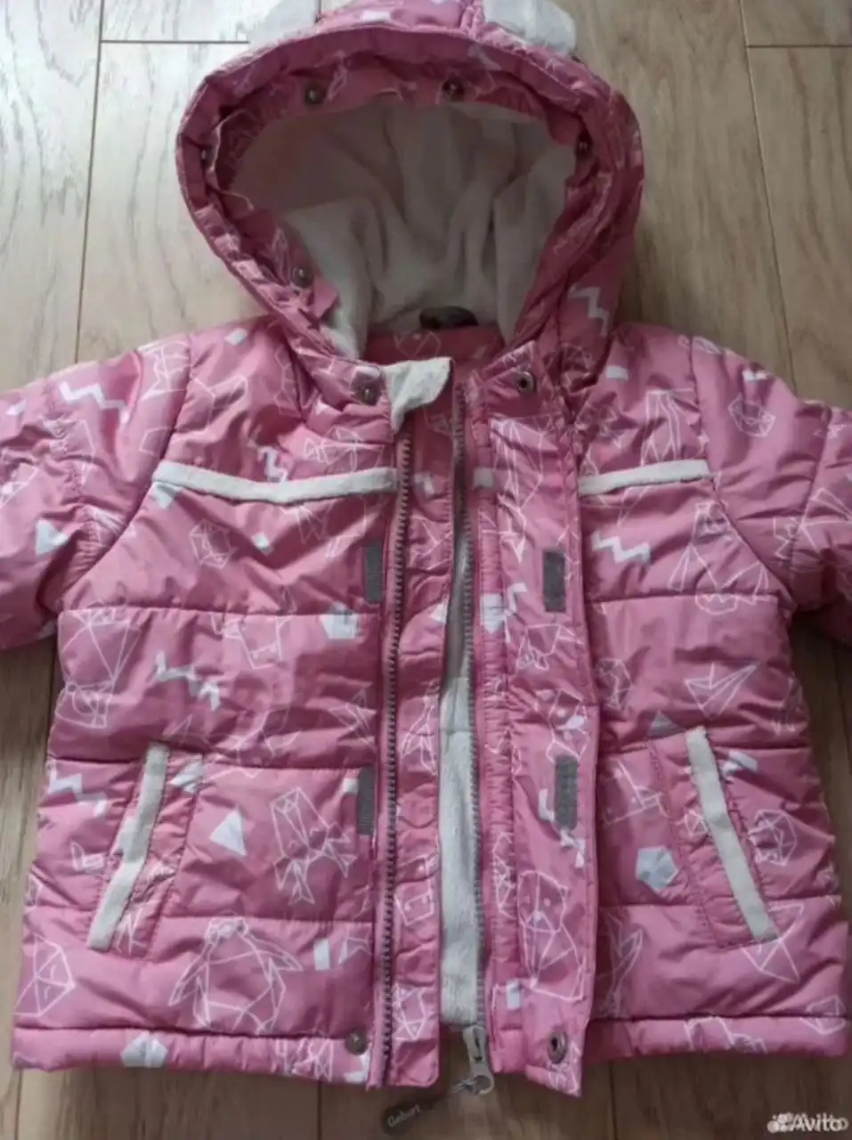 Зимняя куртка на флисовой подкладке рост 80