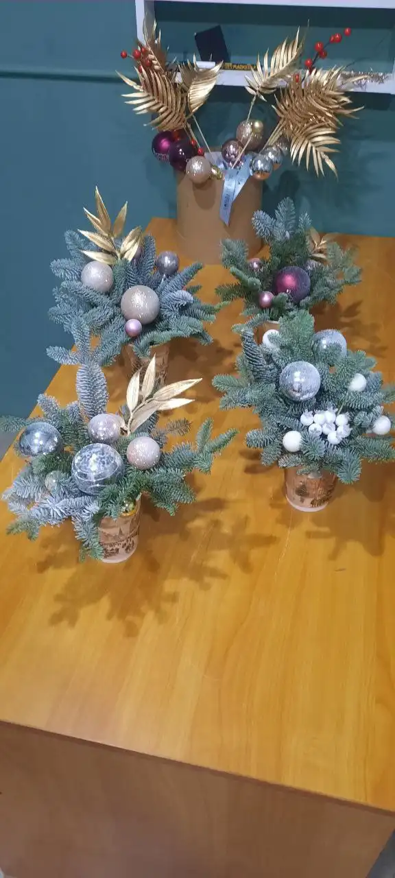 Новогодние композиции из нобилиса