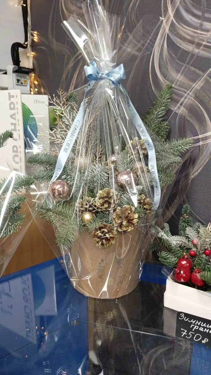 Новогодние композиции из нобилиса