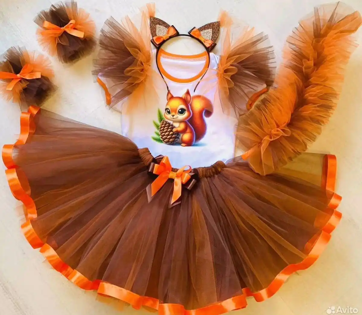 Новогодний костюм белочки размер 104