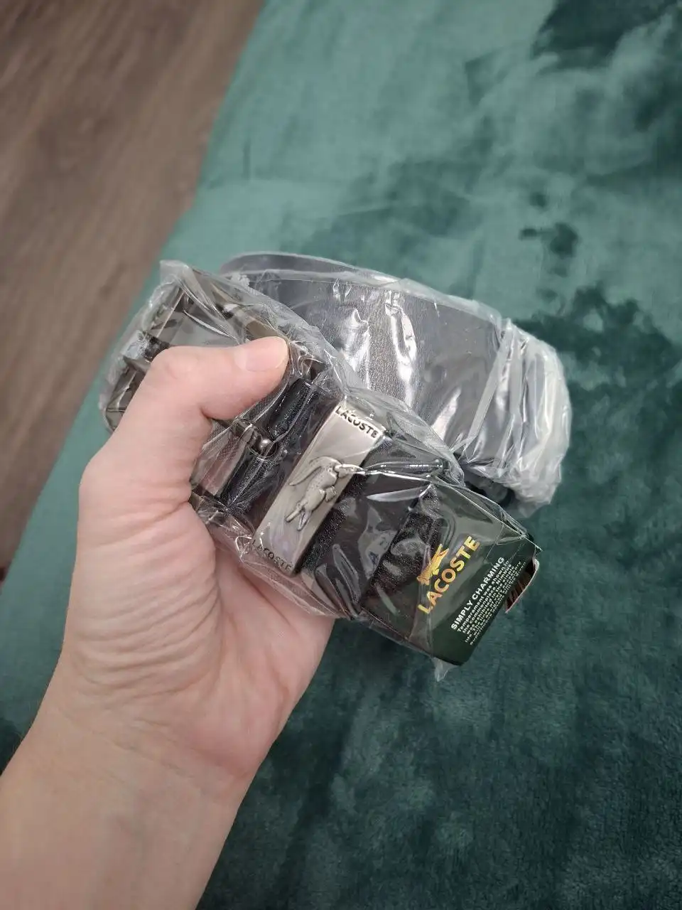 Мужской кожаный ремень Lacoste