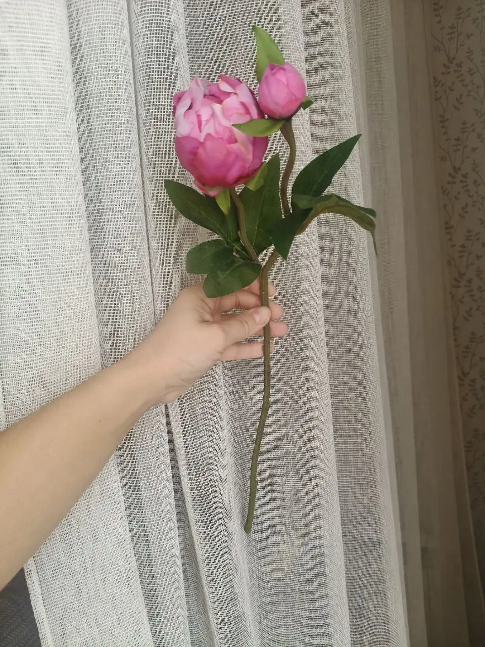 Искусственный пион 45 см - Искусственные цветы (Барахолка) в Саратов