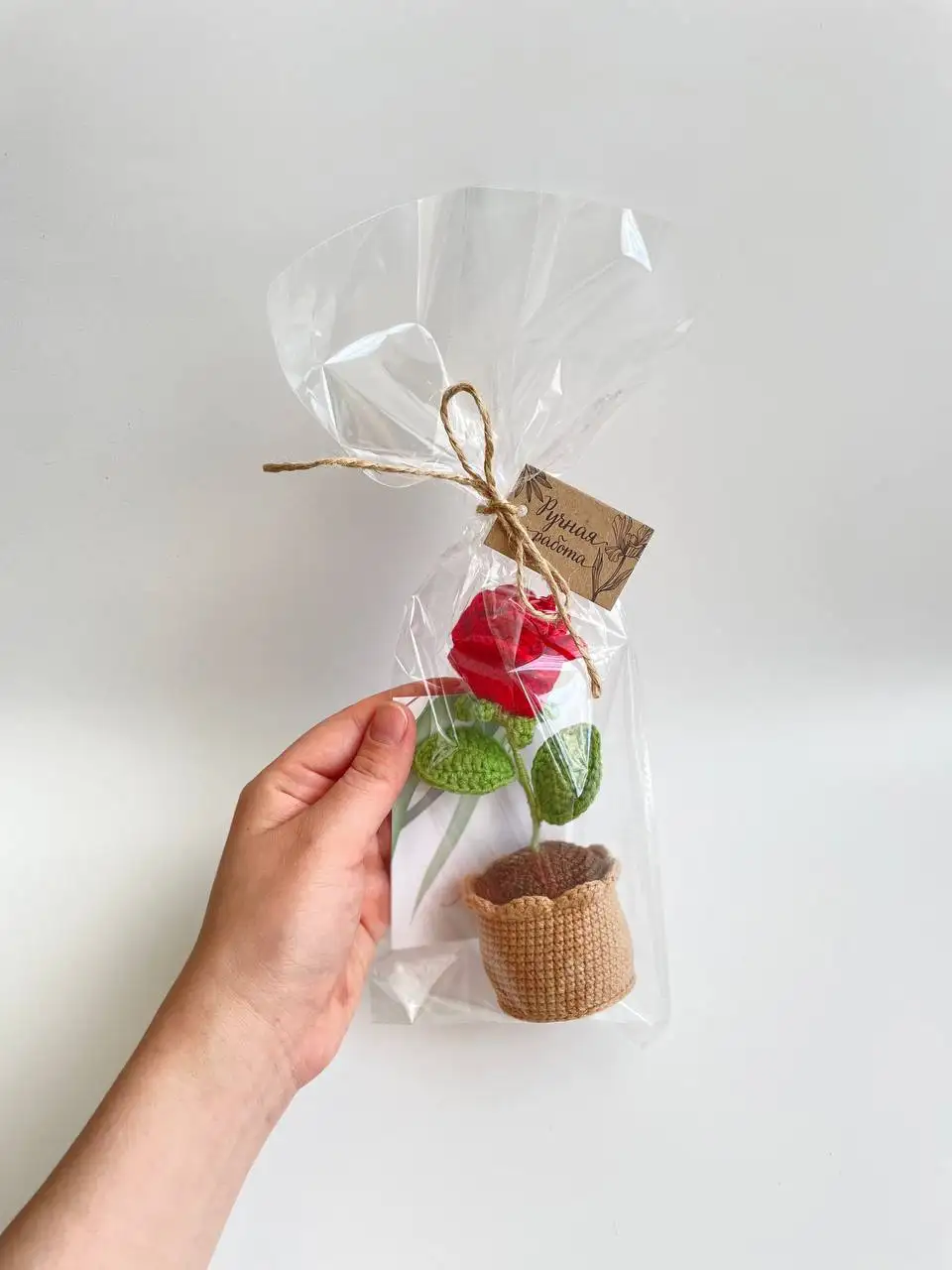 Вязанная роза в горшке - Рукоделие (Хобби и отдых) в Саратов