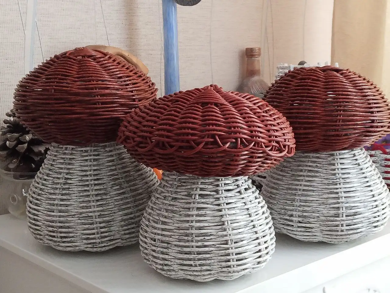 Набор грибочков из ротанга - Барахолка в Саратов