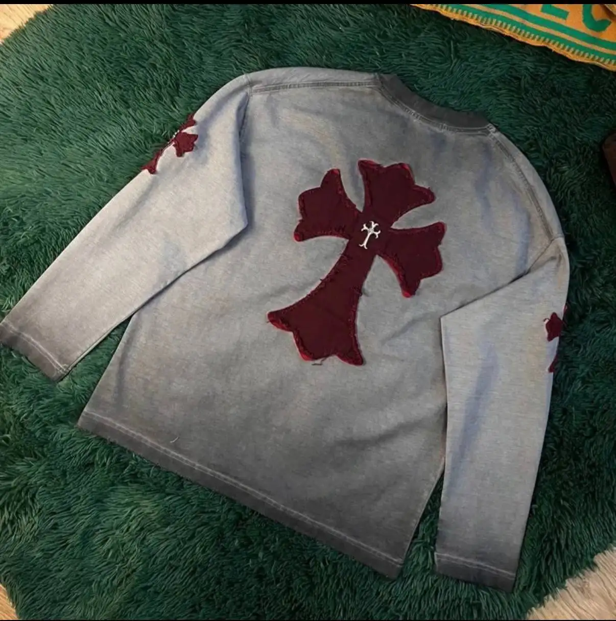 Хлопковая футболка оверсайз серого цвета с вышивкой - Футболки (Одежда) в Саратов