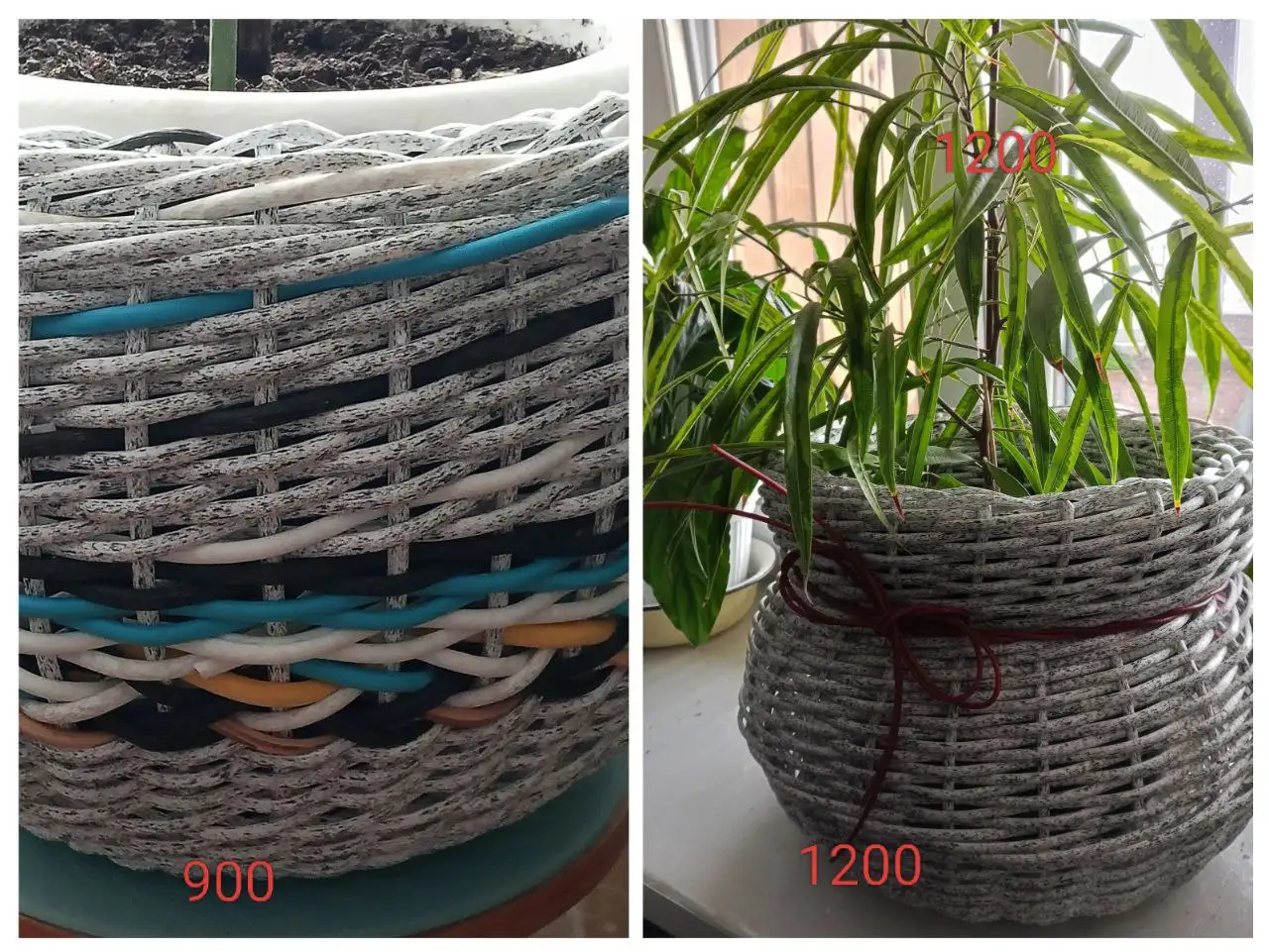 Кашпо из искусственного ротанга на 10л и 12л - Садовые товары (Для дома и дачи) в Саратов