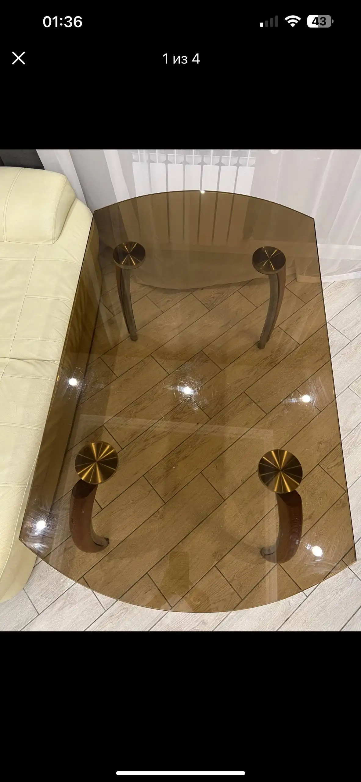 Продам стеклянный кухонный стол и стулья - Мебель (Барахолка) в Саратов