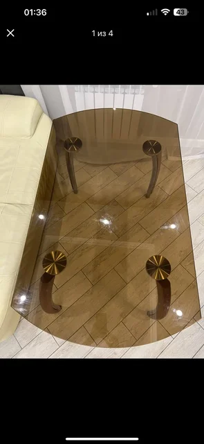 Продам стеклянный кухонный стол и стулья - Барахолка в Саратов