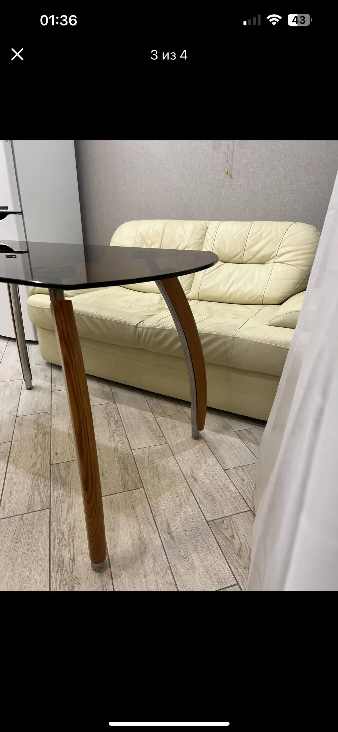 Продам стеклянный кухонный стол и стулья - Мебель (Барахолка) в Саратов