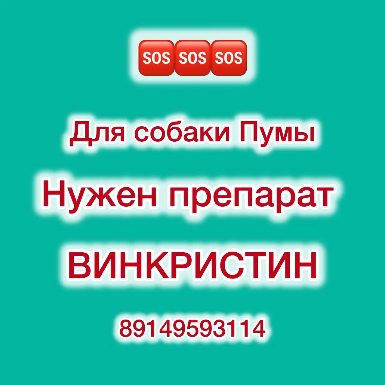 Нужен препарат Винкристин для лечения собаки Пумы - Ветеринария (Животные) в Иркутск