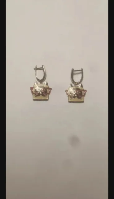 Серёжи от Соколов серебро 935 пробы с эмалью - Барахолка в Тюмень