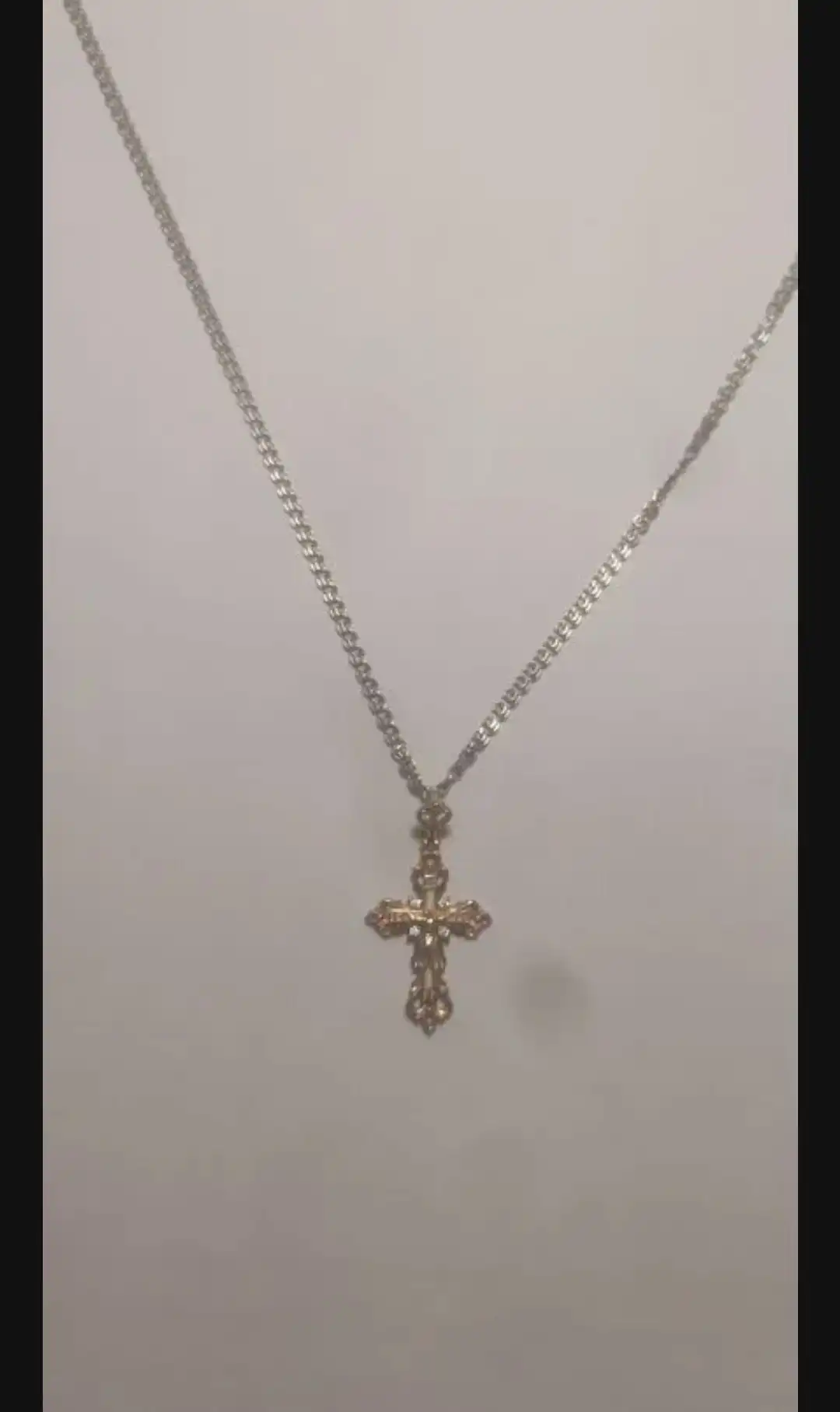 Серебряный крест с позолотой 925 пробы