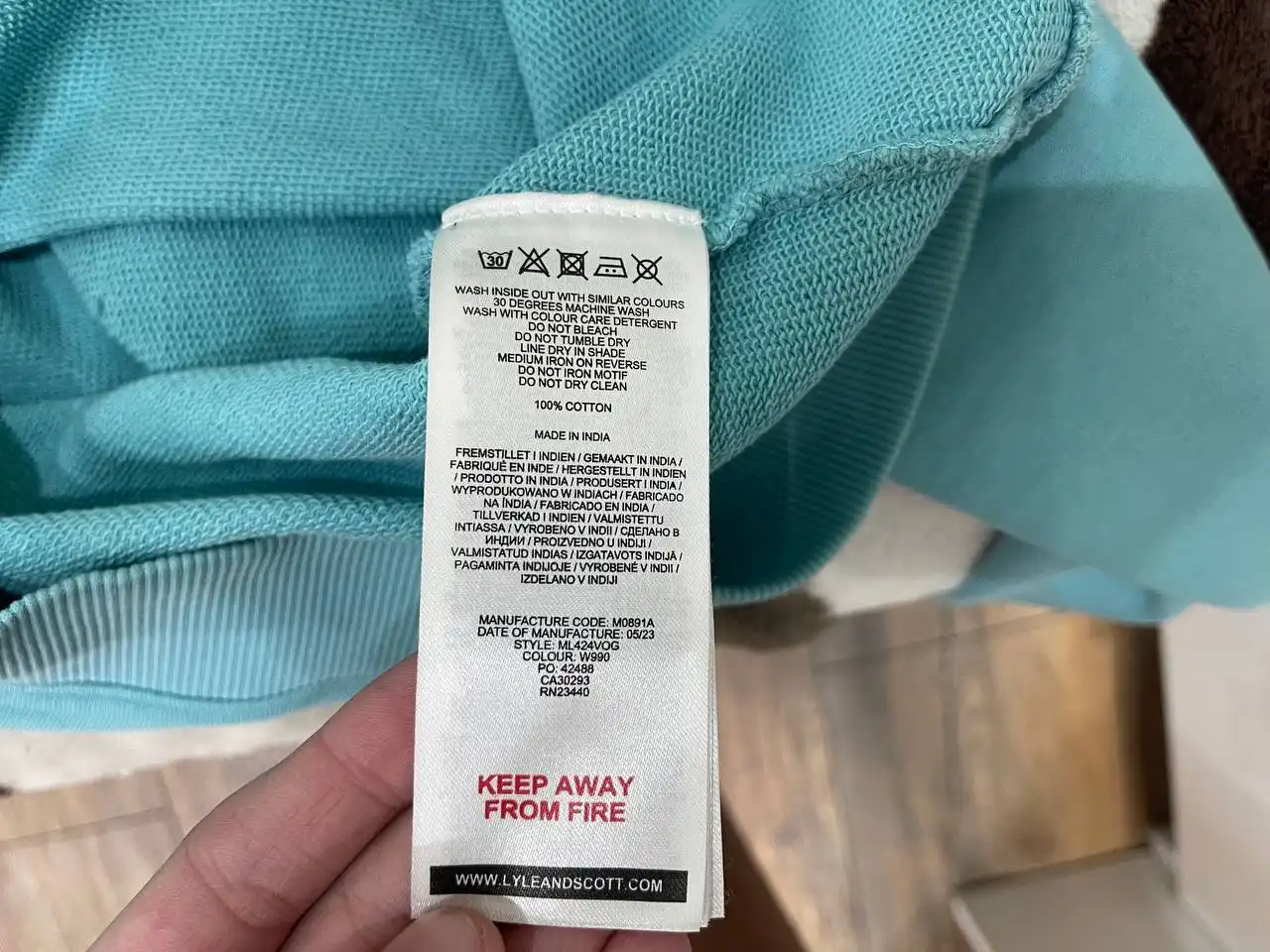 Свитшот Lyle skott синий размер xs - Свитшоты/худи (Одежда) в Тюмень